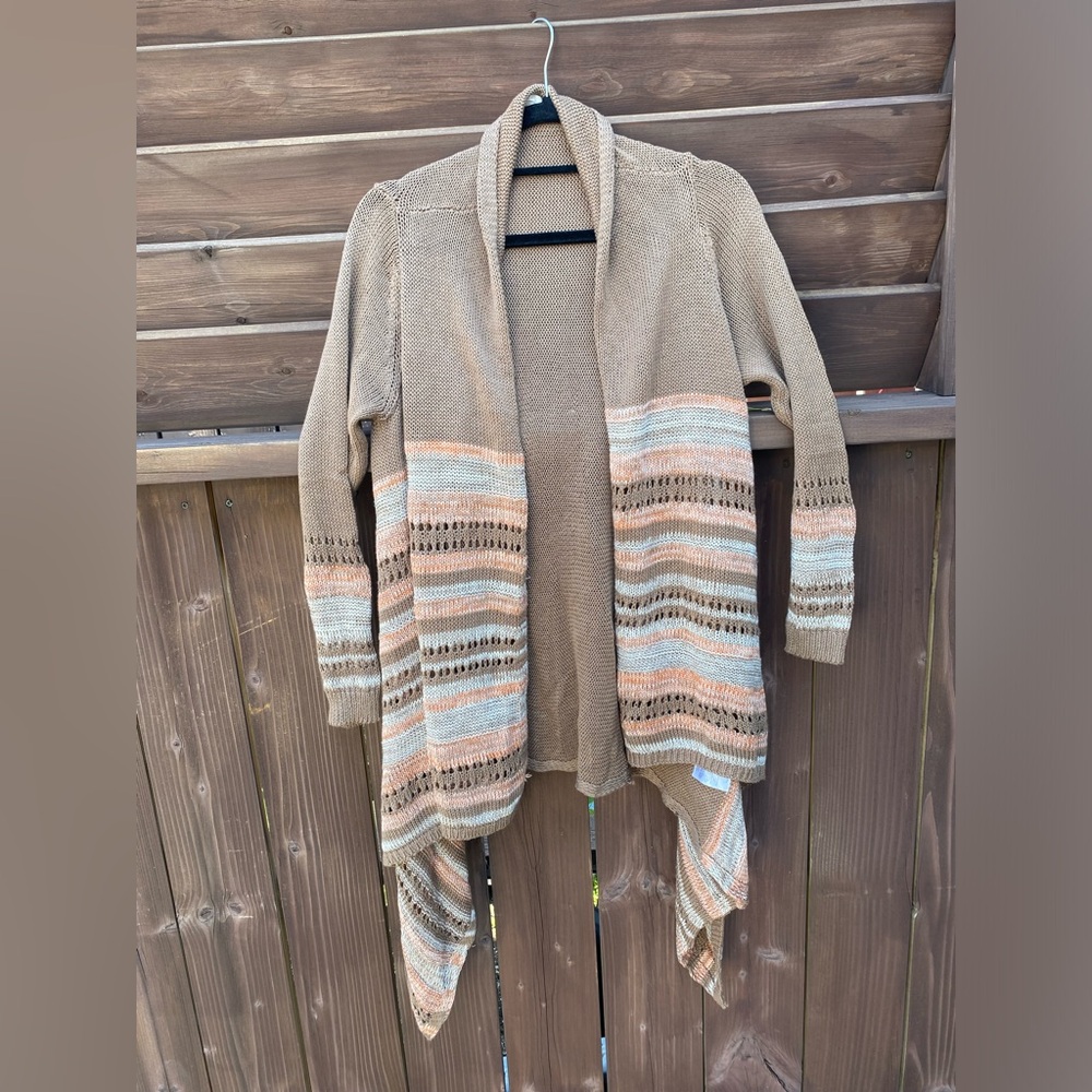 Sun And Shadow Woman's M Knit Shawl Sweater Cardigan